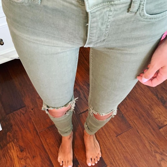 Free people army green jeans - Picture 3 of 3